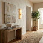 Faceted Alabaster Wall Sconce