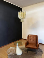 Fantastic Amber Murano Glass Tube Chandelier material and finish detail