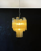 Fantastic Amber Murano Glass Tube Chandelier product image