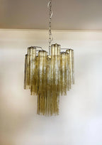 Fantastic Amber Murano Glass Tube Chandelier product image