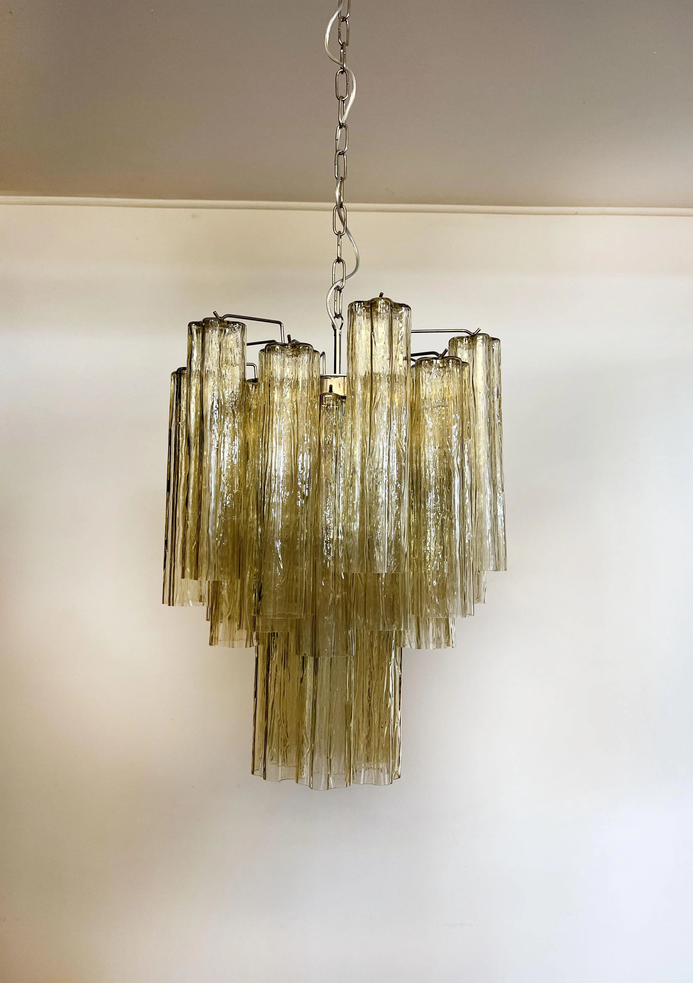 Fantastic Amber Murano Glass Tube Chandelier product image