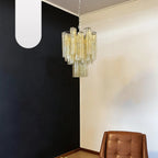 Fantastic Amber Murano Glass Tube Chandelier product image