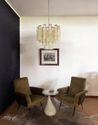 Fantastic Murano Amber Glass Tube Chandelier additional product view