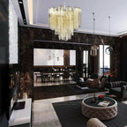 Fantastic Murano Amber Glass Tube Chandelier product image