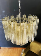 Fantastic Murano Amber Glass Tube Chandelier product image