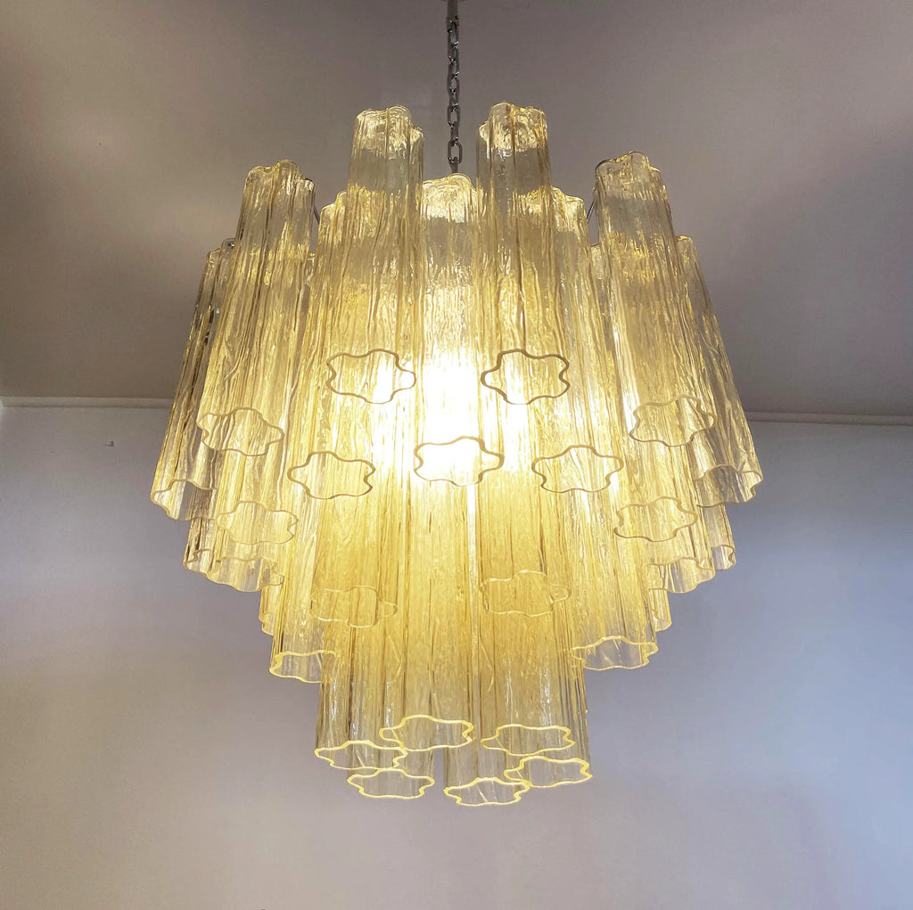 Fantastic Murano Amber Glass Tube Chandelier product image