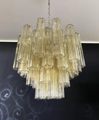 Fantastic Murano Amber Glass Tube Chandelier product image