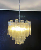 Fantastic Murano Amber Glass Tube Chandelier product image