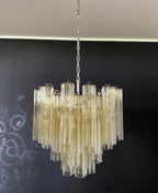 Fantastic Murano Amber Glass Tube Chandelier product image