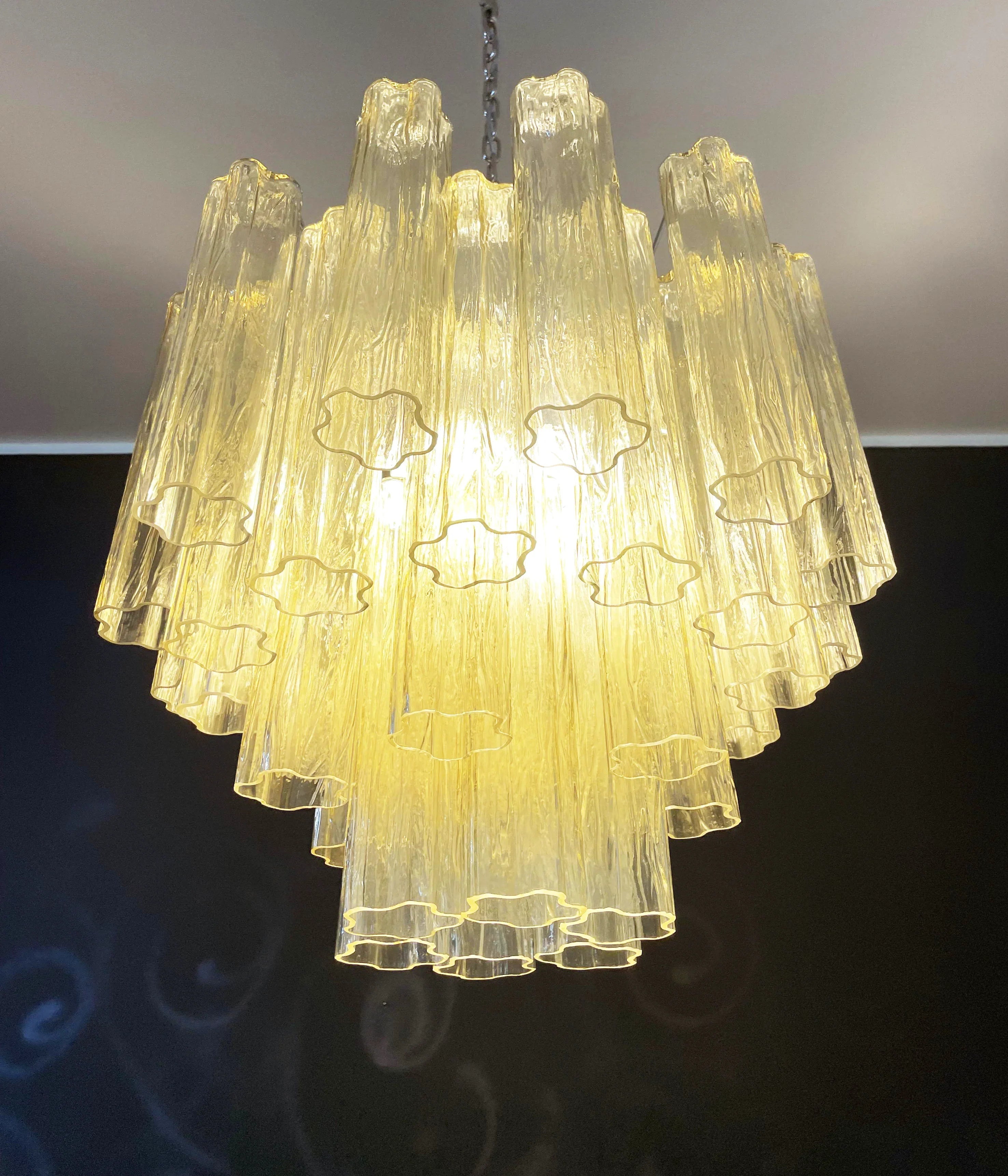 Fantastic Murano Amber Glass Tube Chandelier product image