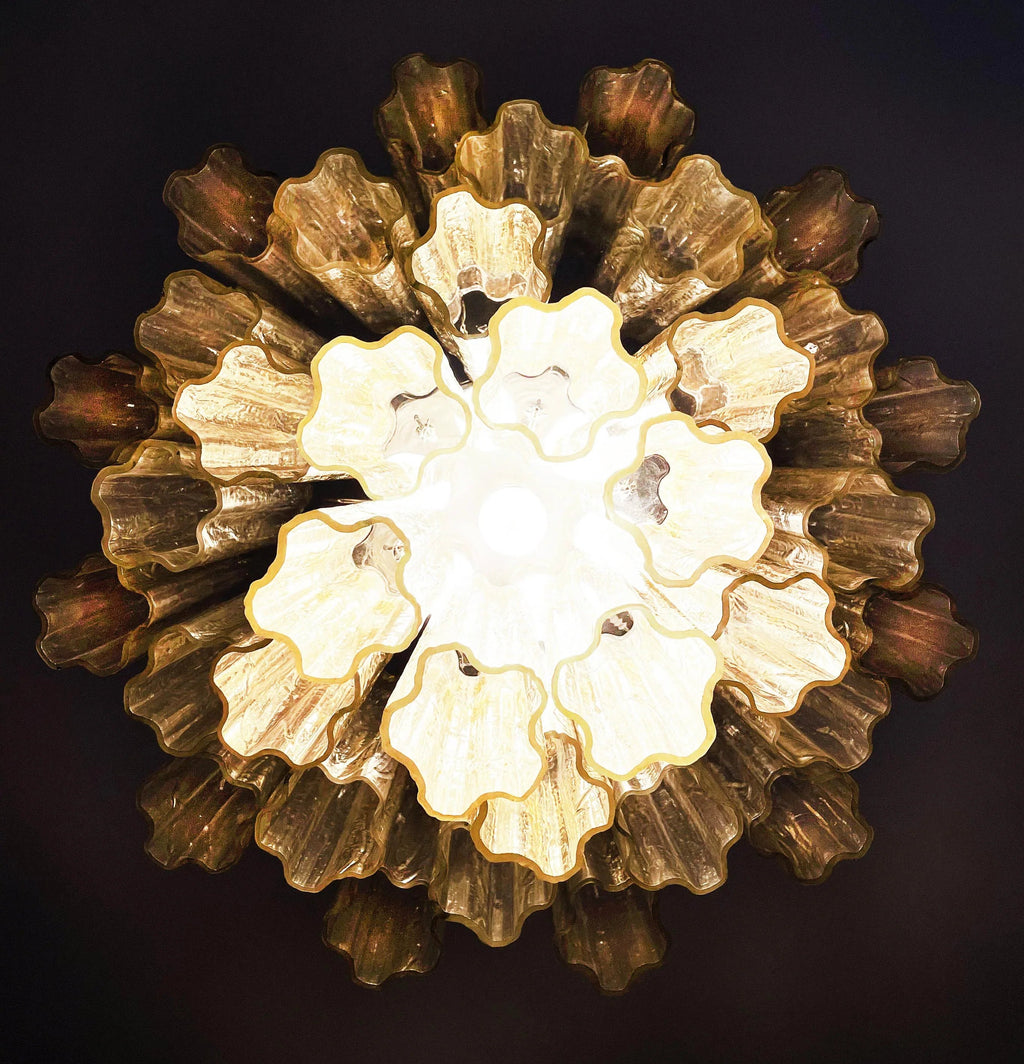 Fantastic Murano Amber Glass Tube Chandelier product image