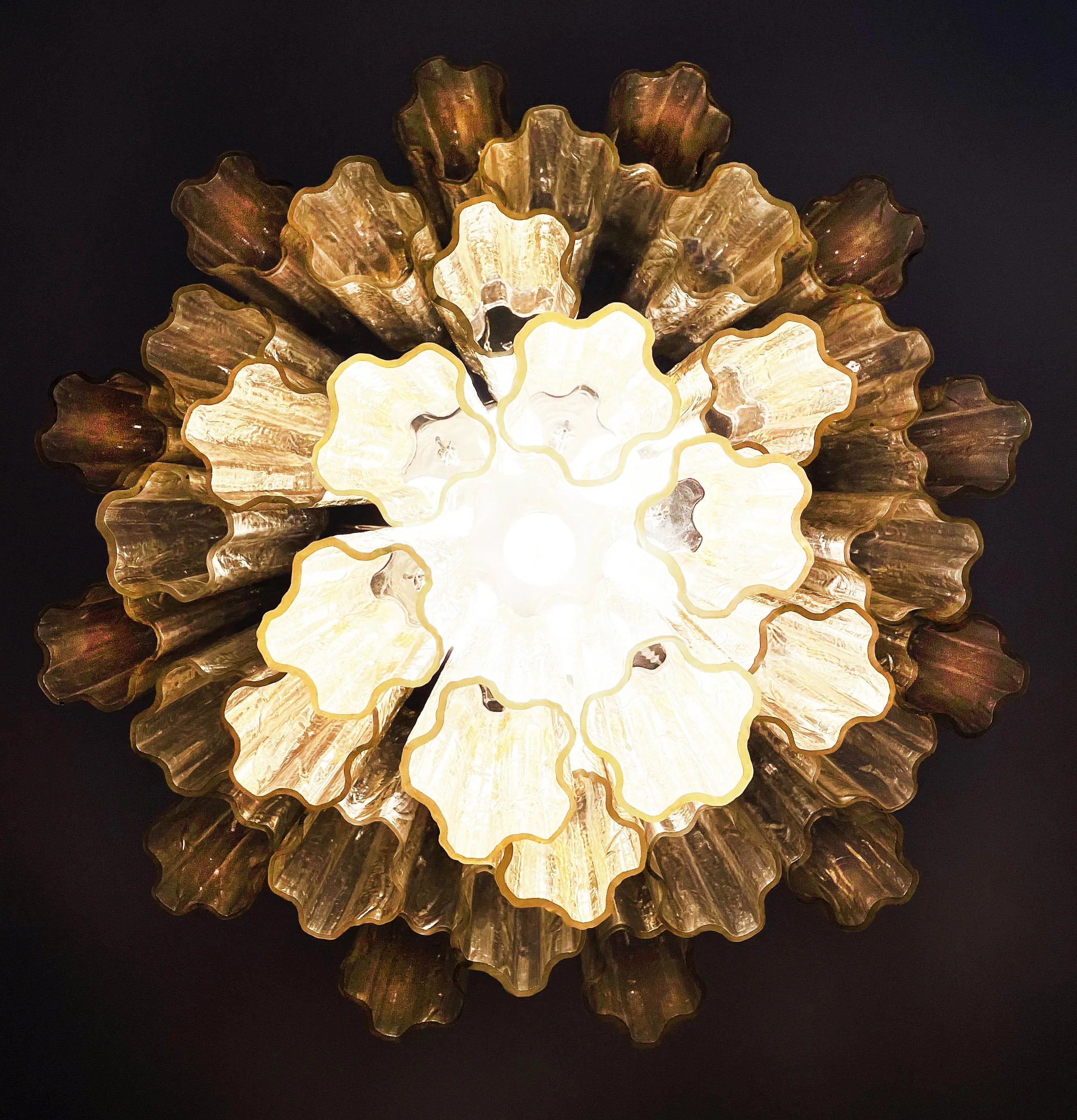 Fantastic Murano Amber Glass Tube Chandelier product image