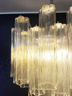 Fantastic Murano Amber Glass Tube Chandelier product image