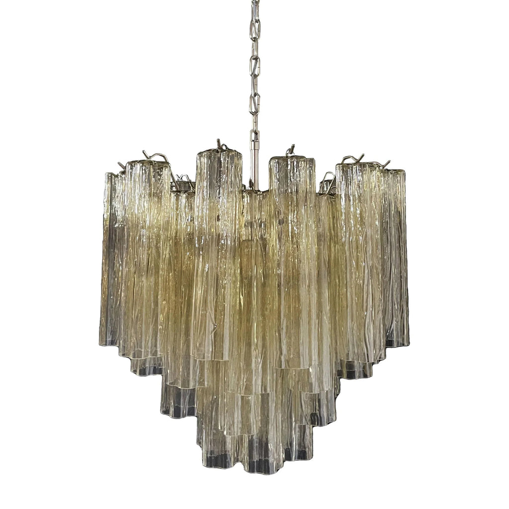 Fantastic Murano Amber Glass Tube Chandelier product image