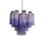 Fantastic Murano Amethyst Glass Tube Chandelier by Bling Lighting Studio