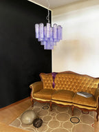 Fantastic Murano Amethyst Glass Tube Chandelier additional product view