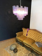 Fantastic Murano Amethyst Glass Tube Chandelier product image