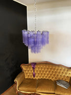 Fantastic Murano Amethyst Glass Tube Chandelier product image