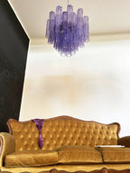 Fantastic Murano Amethyst Glass Tube Chandelier product image