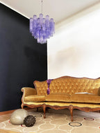 Fantastic Murano Amethyst Glass Tube Chandelier product image