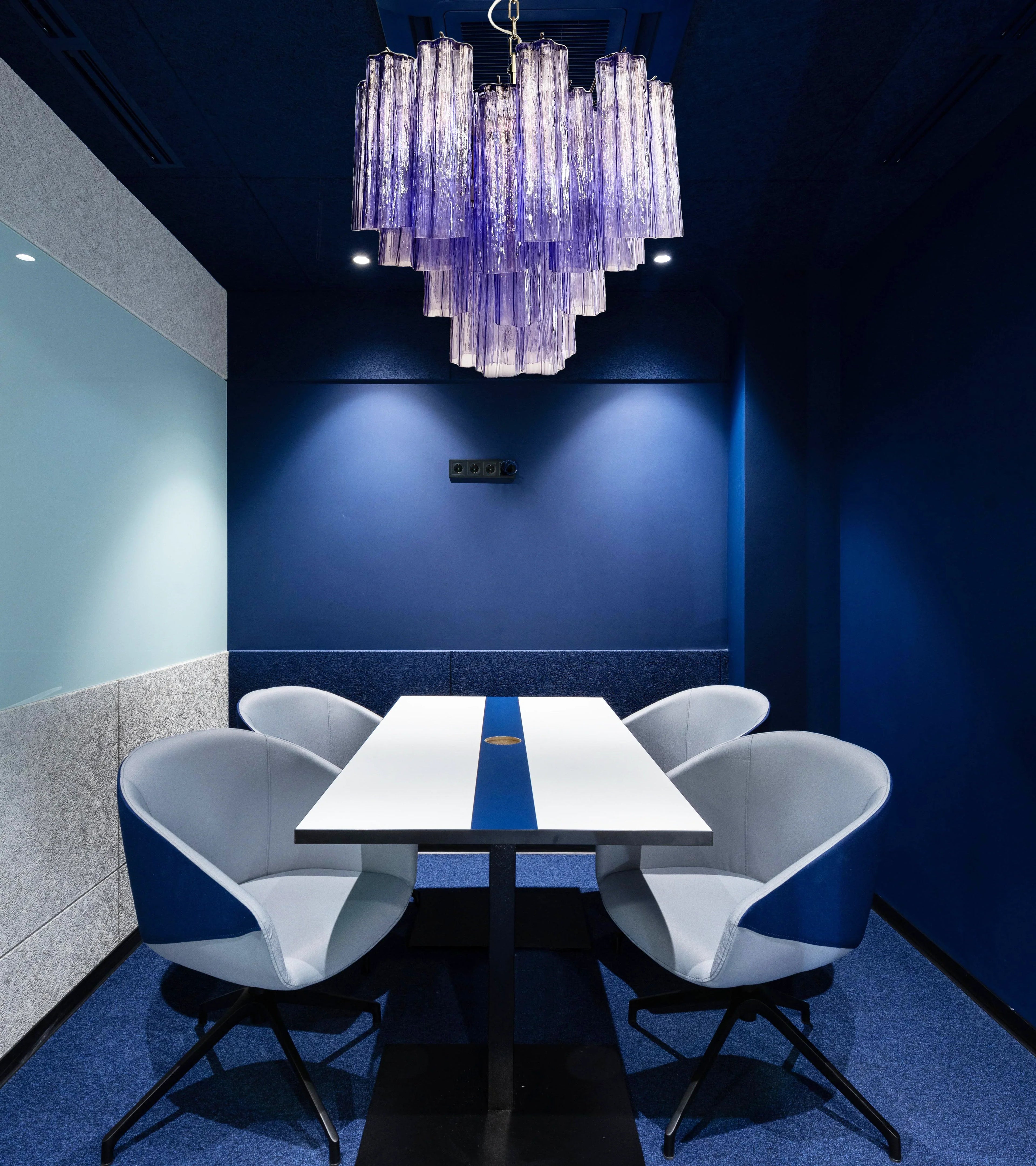 Fantastic Murano Amethyst Glass Tube Chandelier product image