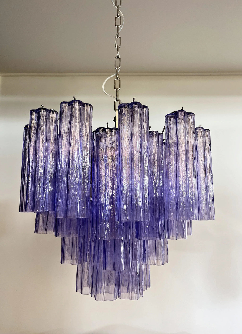 Fantastic Murano Amethyst Glass Tube Chandelier product image
