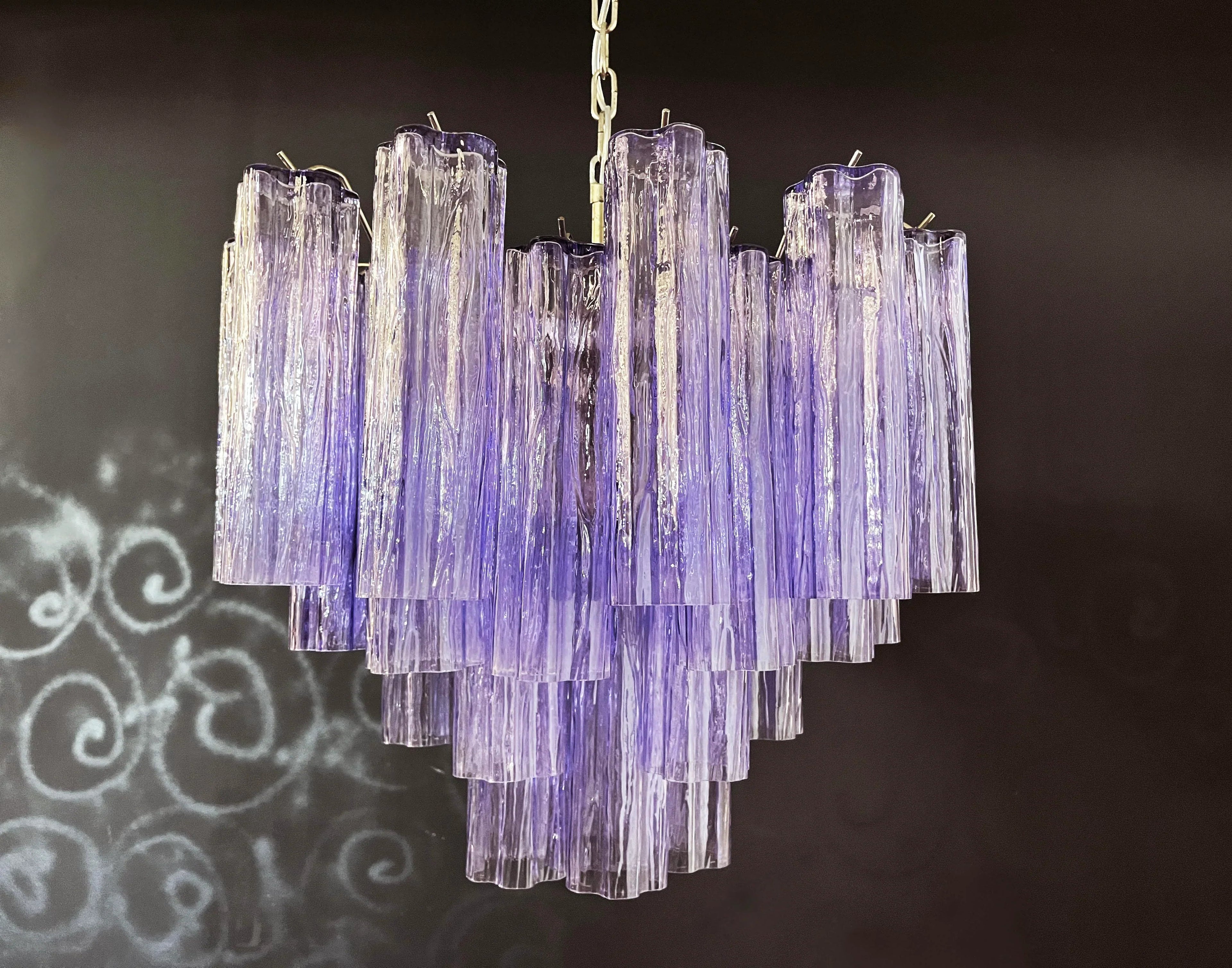 Fantastic Murano Amethyst Glass Tube Chandelier product image