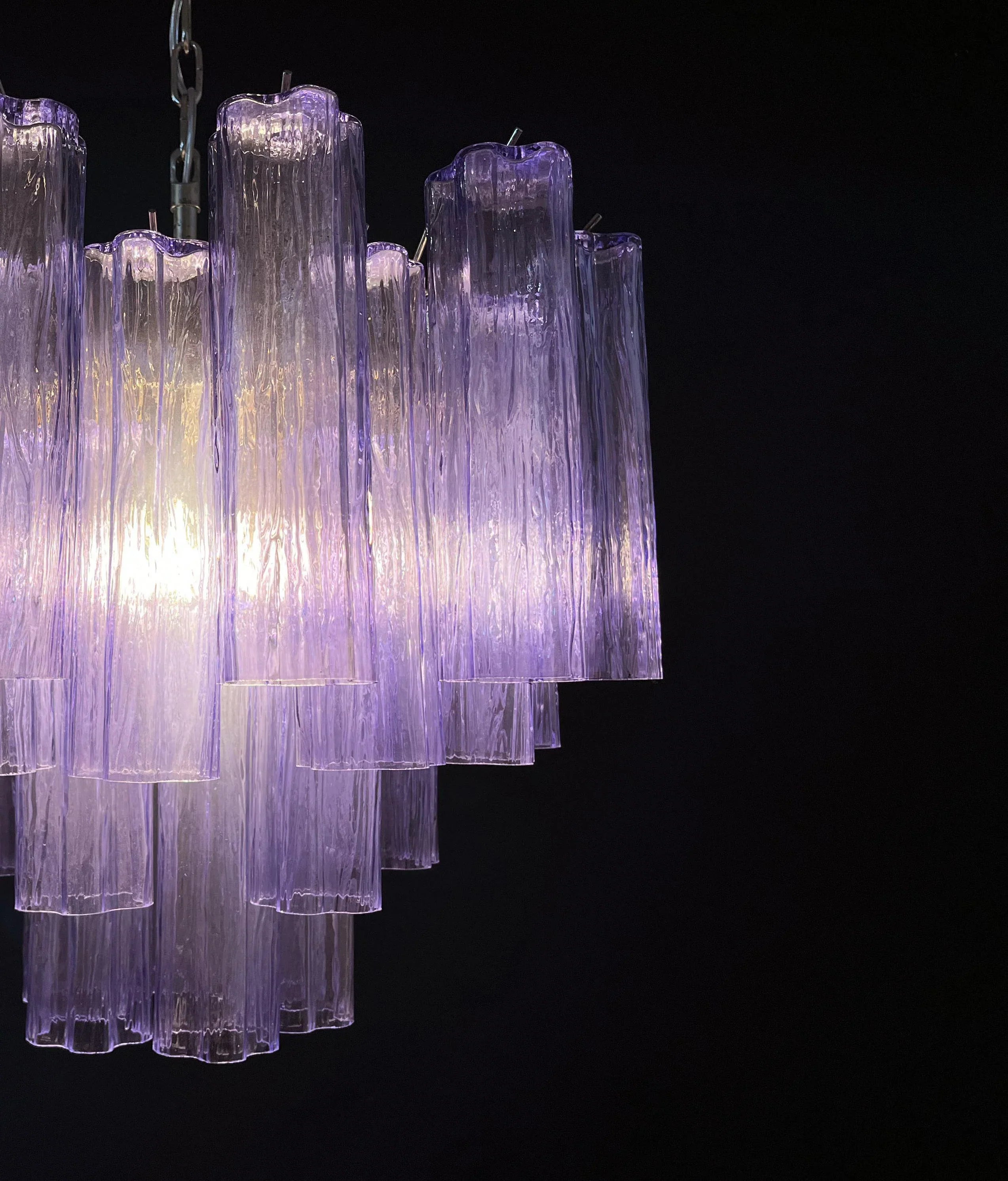 Fantastic Murano Amethyst Glass Tube Chandelier product image