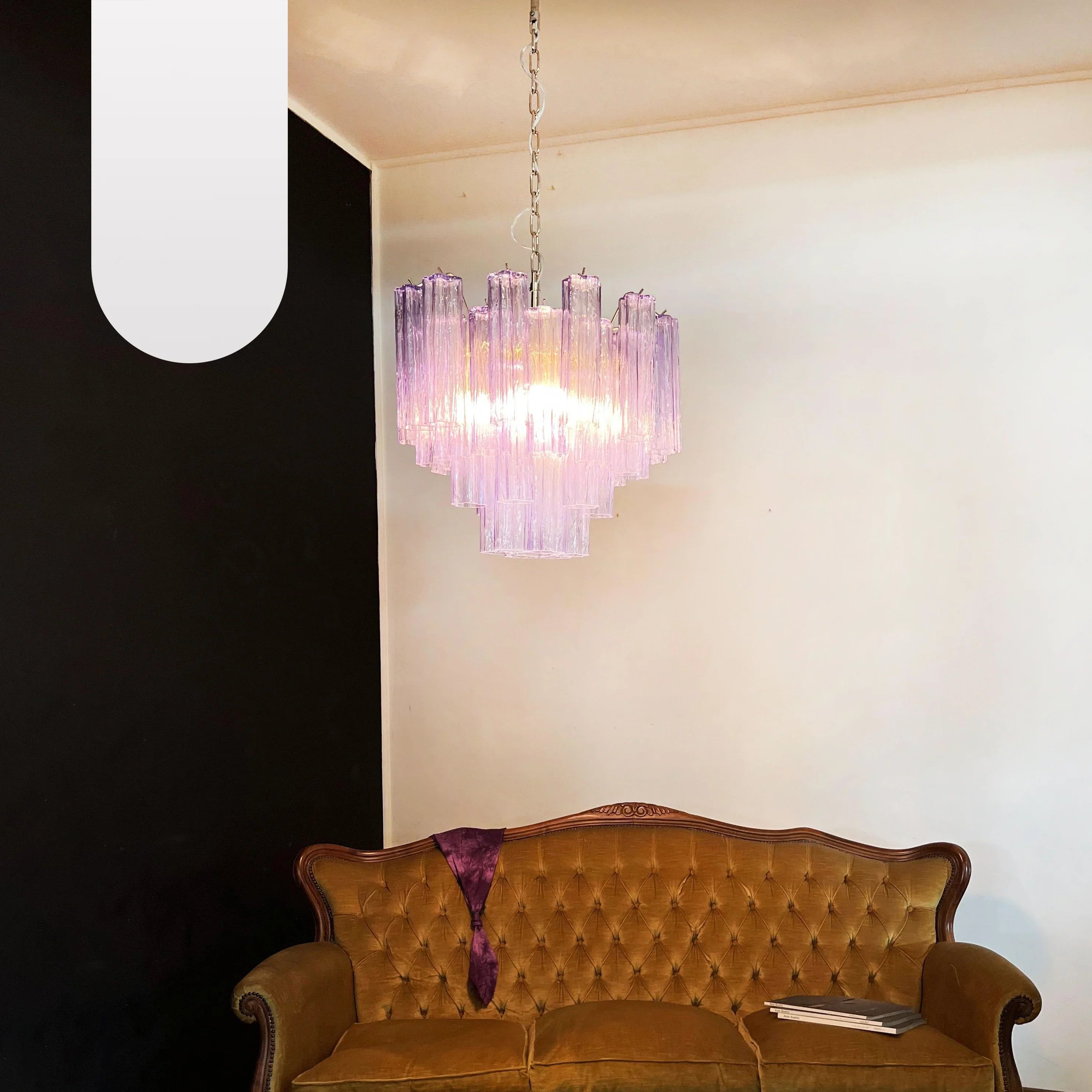Fantastic Murano Amethyst Glass Tube Chandelier product image