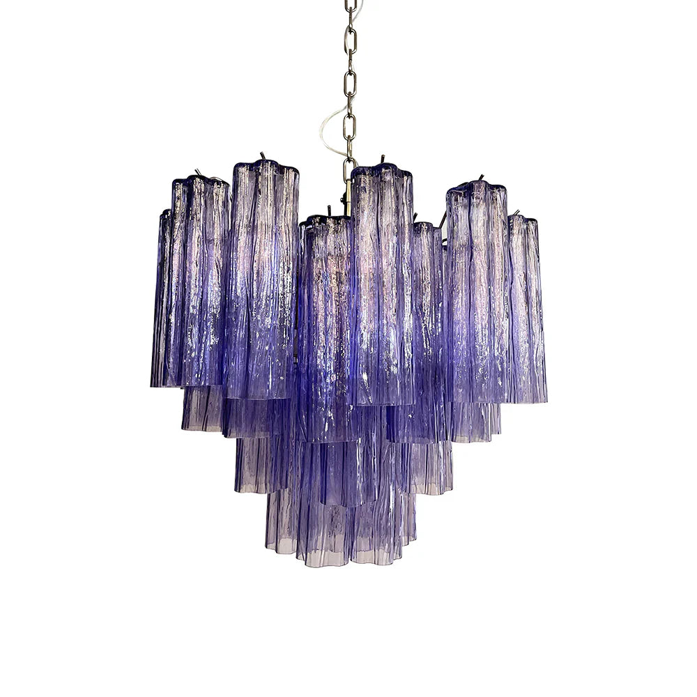 Fantastic Murano Amethyst Glass Tube Chandelier product image