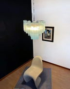 Fantastic Murano Blue Glass Tube Chandelier product image