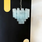 Fantastic Murano Blue Glass Tube Chandelier product image