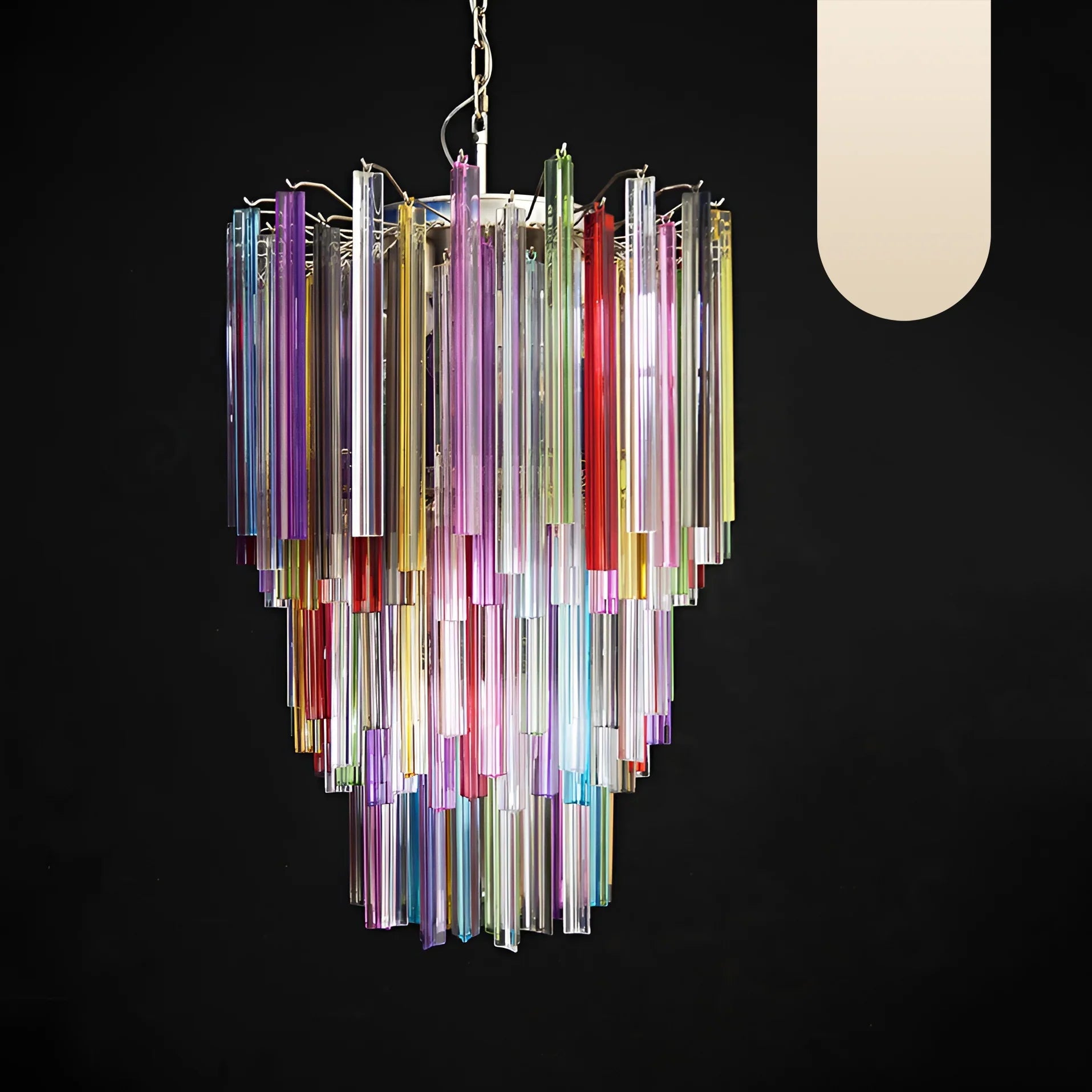 Fantastic Murano Prisms Multicolor Chandelier product image