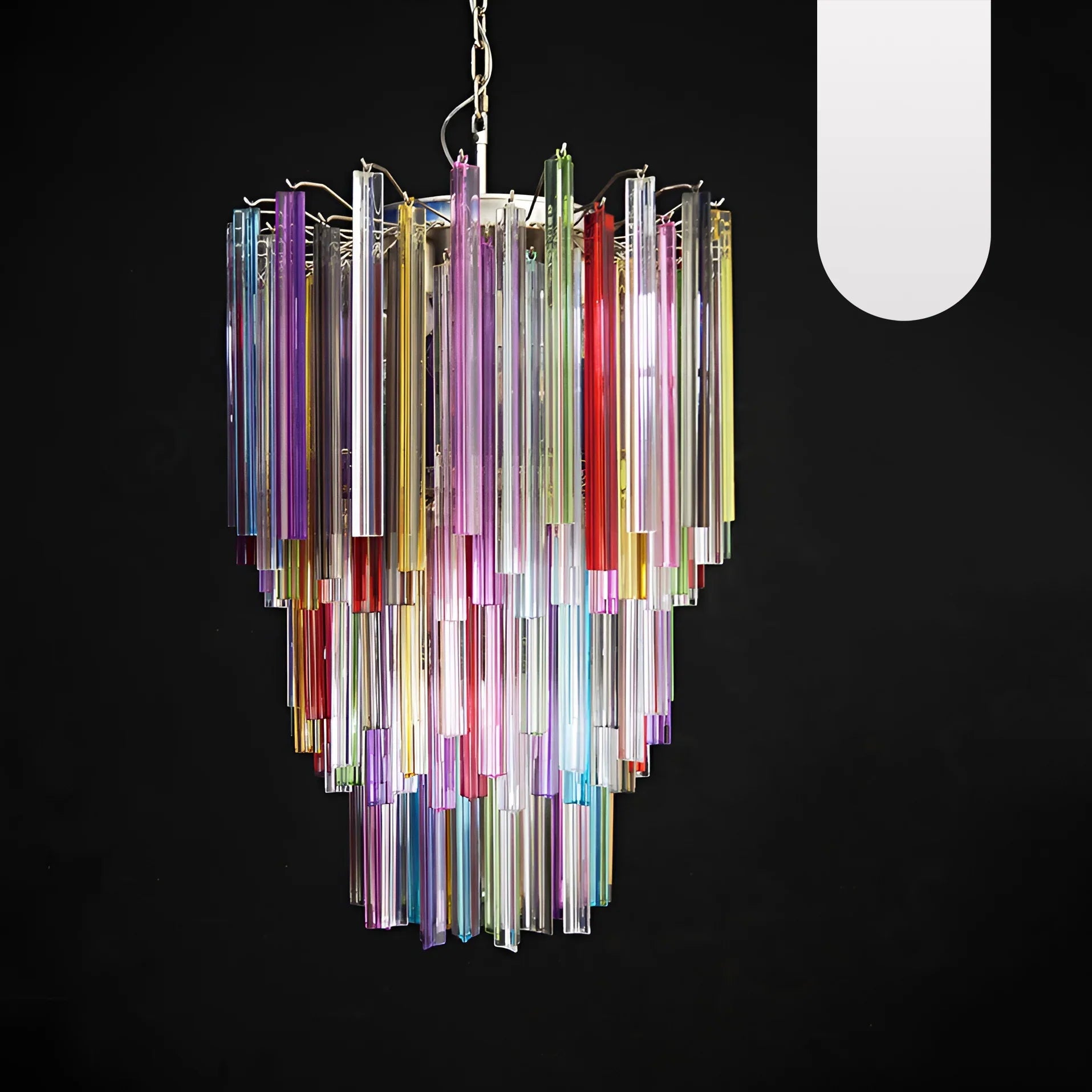 Fantastic Murano Prisms Multicolor Chandelier product image
