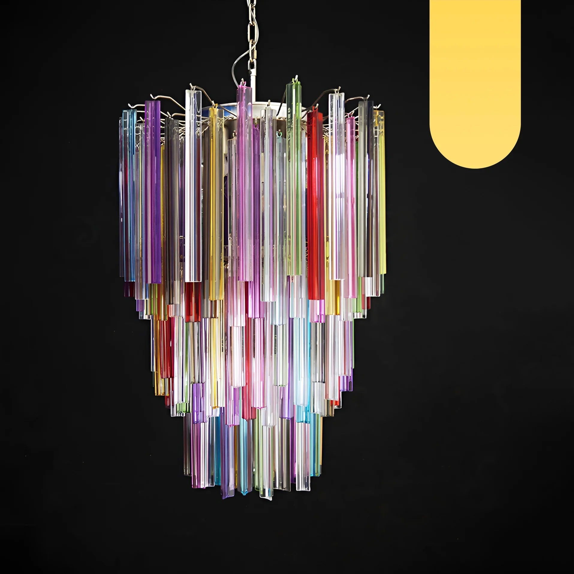 Fantastic Murano Prisms Multicolor Chandelier product image
