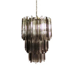 Fantastic Murano Prisms Smoked Transparent Chandelier by Bling Lighting Studio