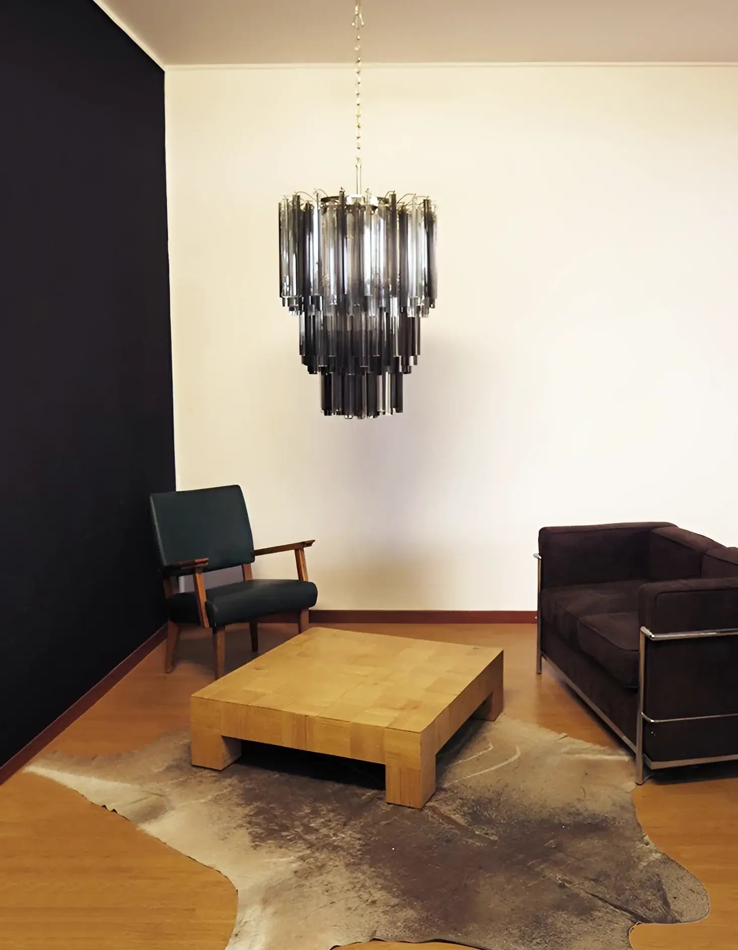 Fantastic Murano Prisms Smoked Transparent Chandelier product image