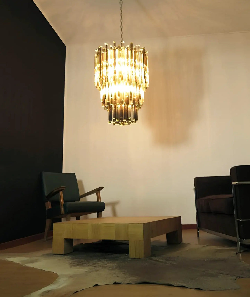 Fantastic Murano Prisms Smoked Transparent Chandelier product image