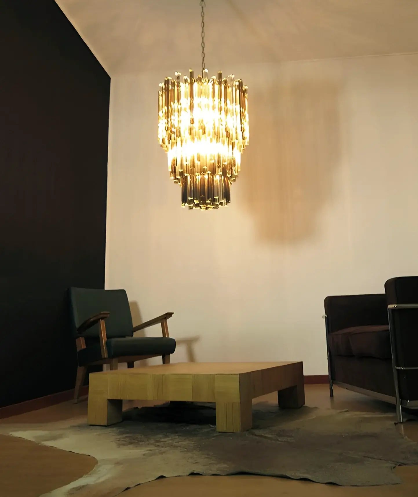 Fantastic Murano Prisms Smoked Transparent Chandelier product image