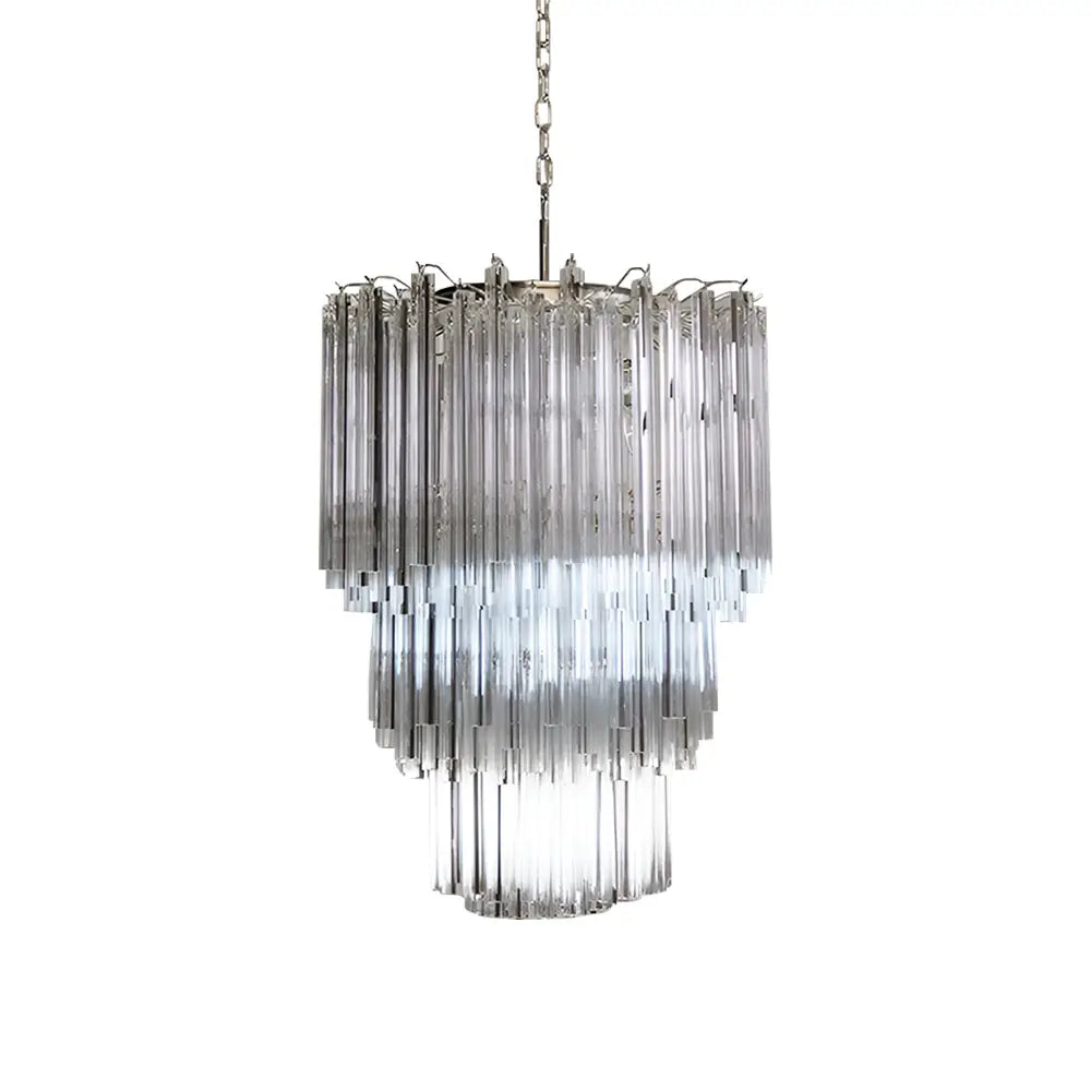 Fantastic Murano Prisms Transparent Chandelier by Bling Lighting Studio