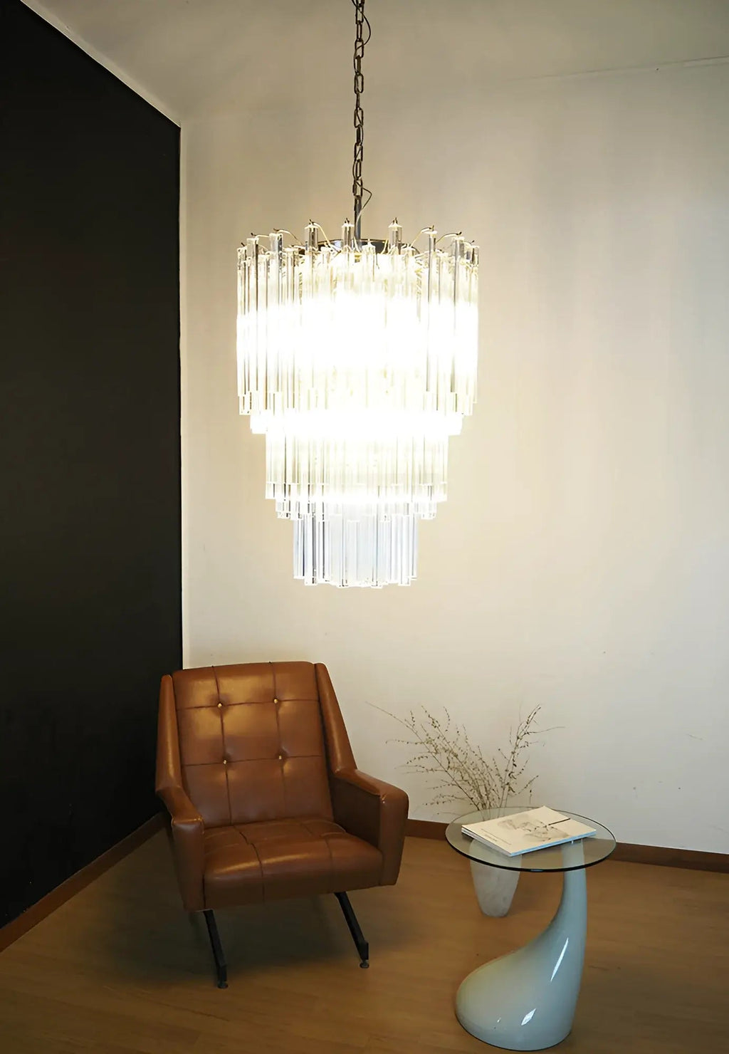 Fantastic Murano Prisms Transparent Chandelier additional product view