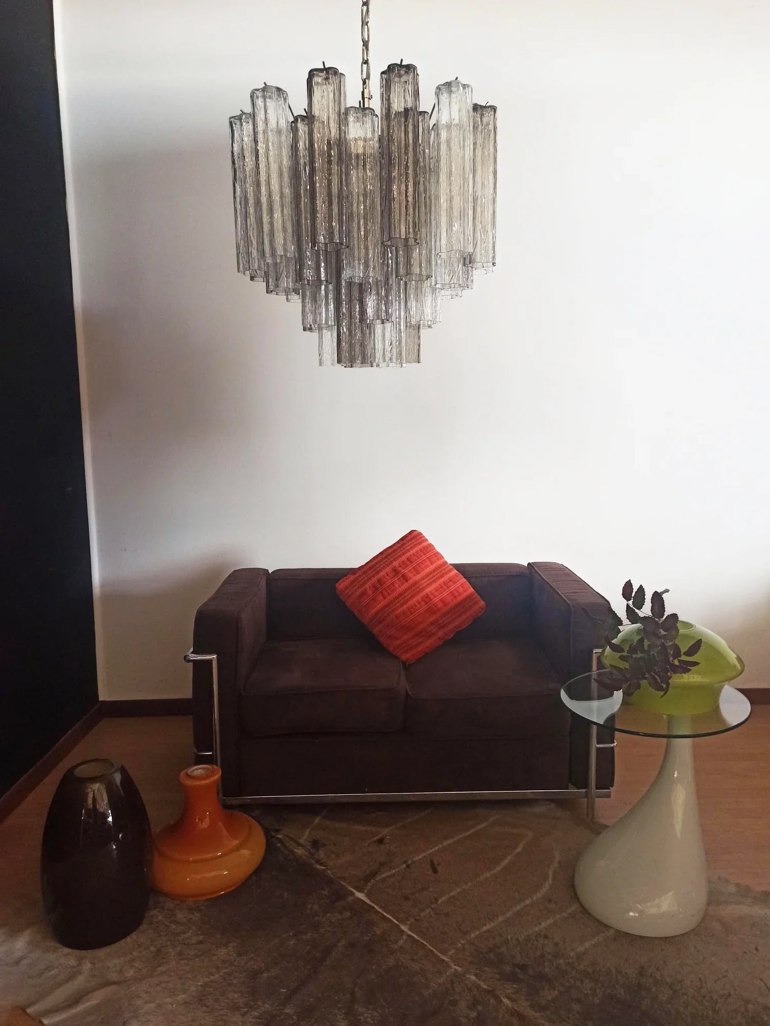 Fantastic Murano Smoked Glass Tube Chandelier product image