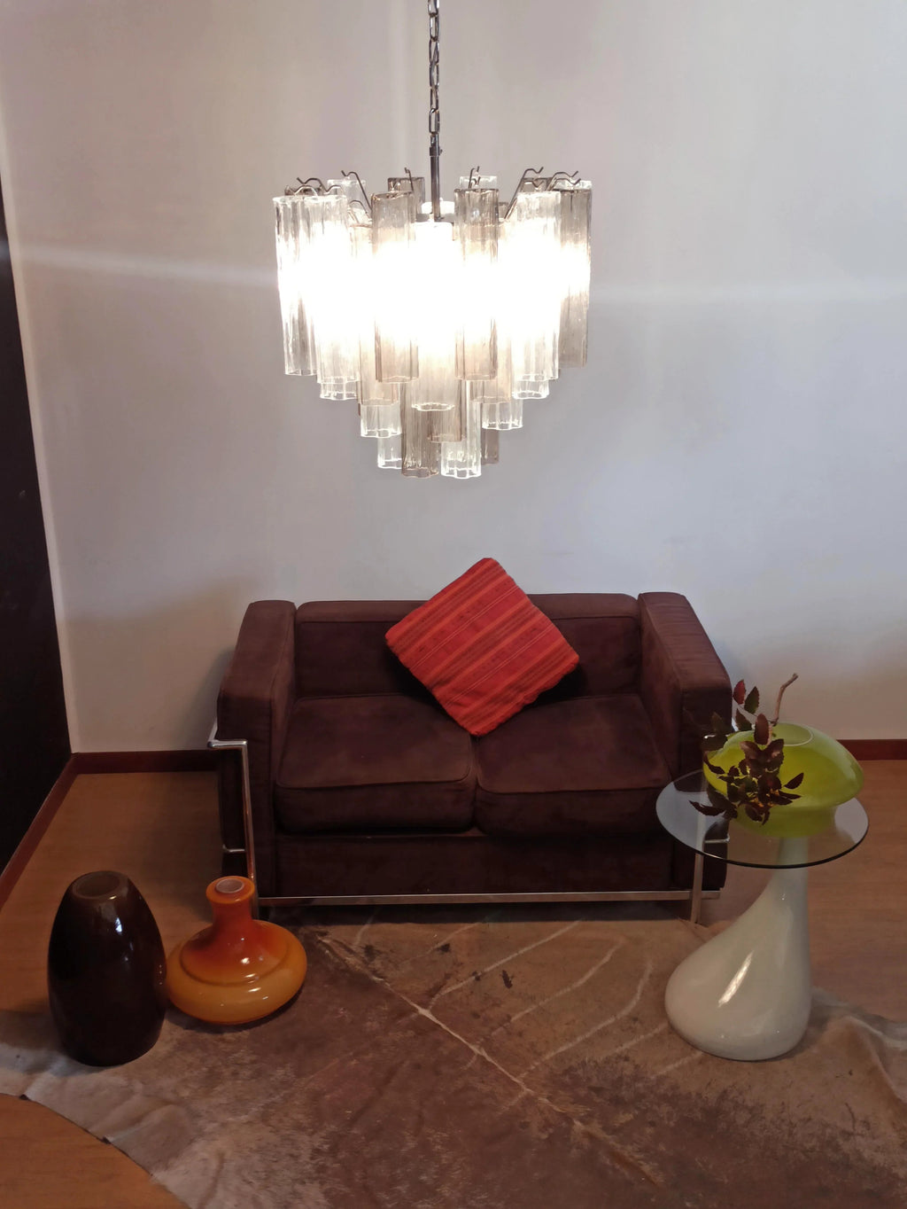 Fantastic Murano Smoked Glass Tube Chandelier product image