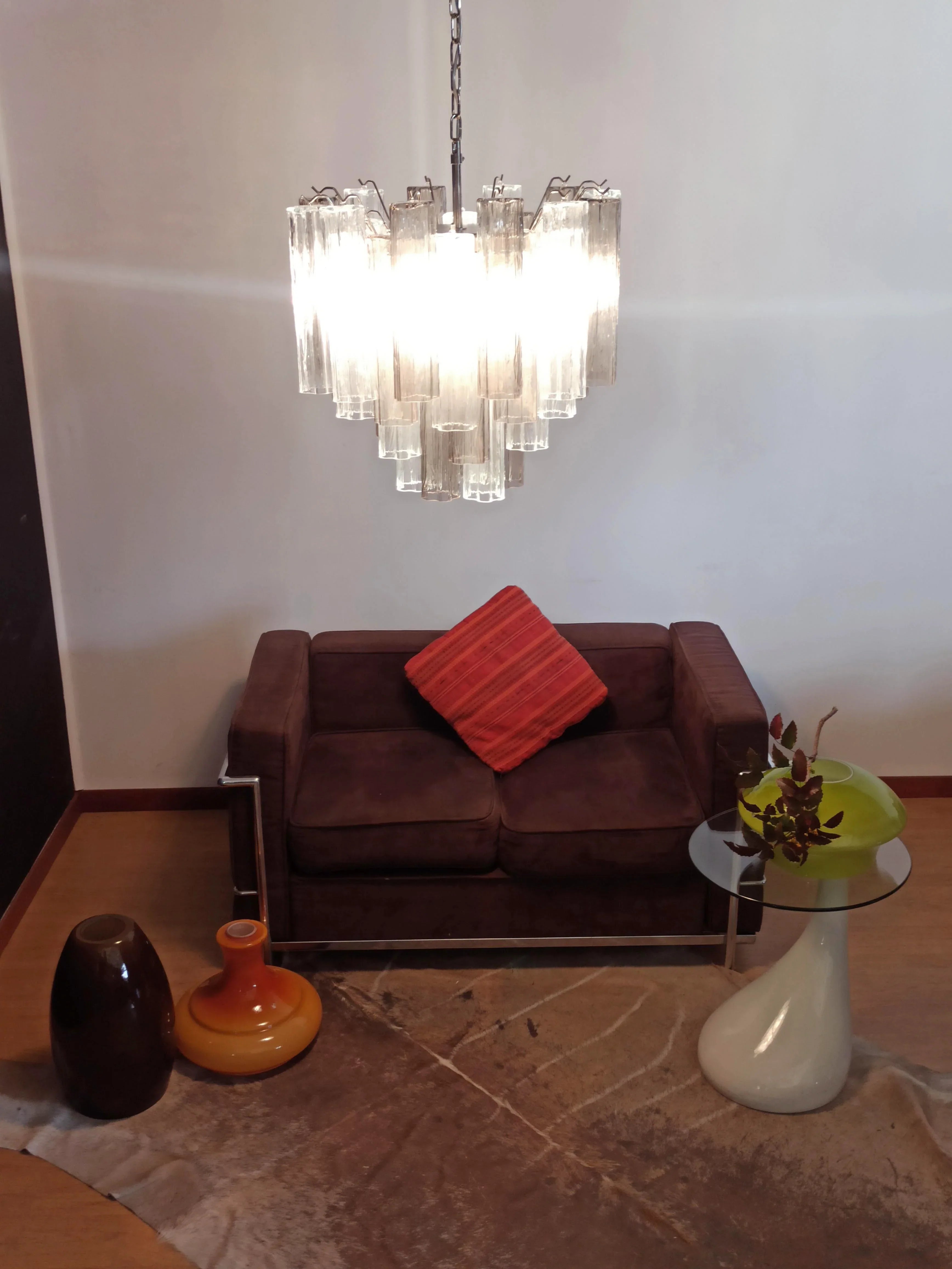 Fantastic Murano Smoked Glass Tube Chandelier product image