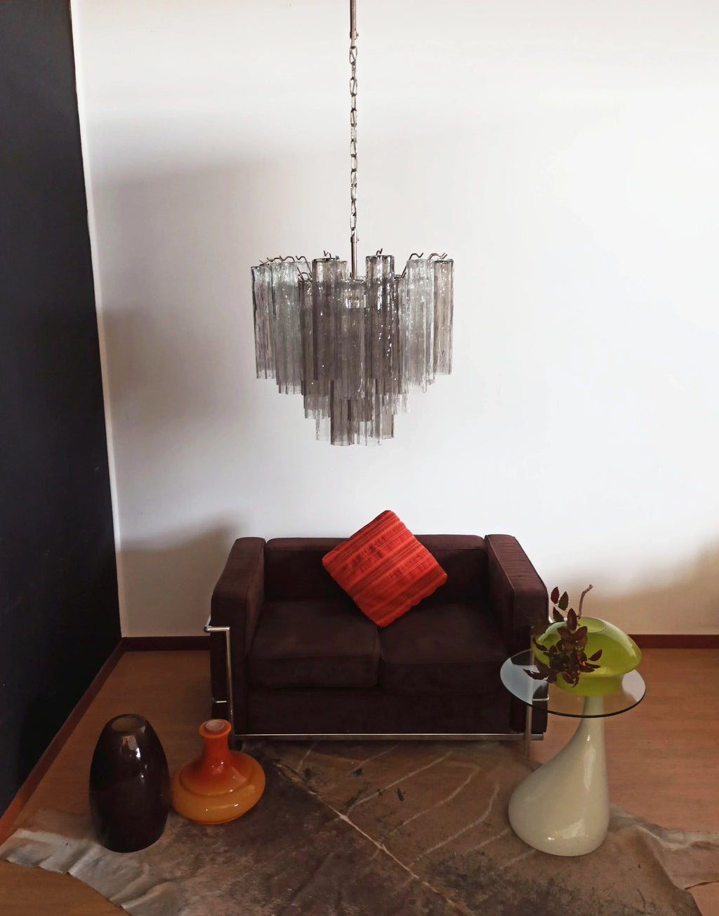 Fantastic Murano Smoked Glass Tube Chandelier product image