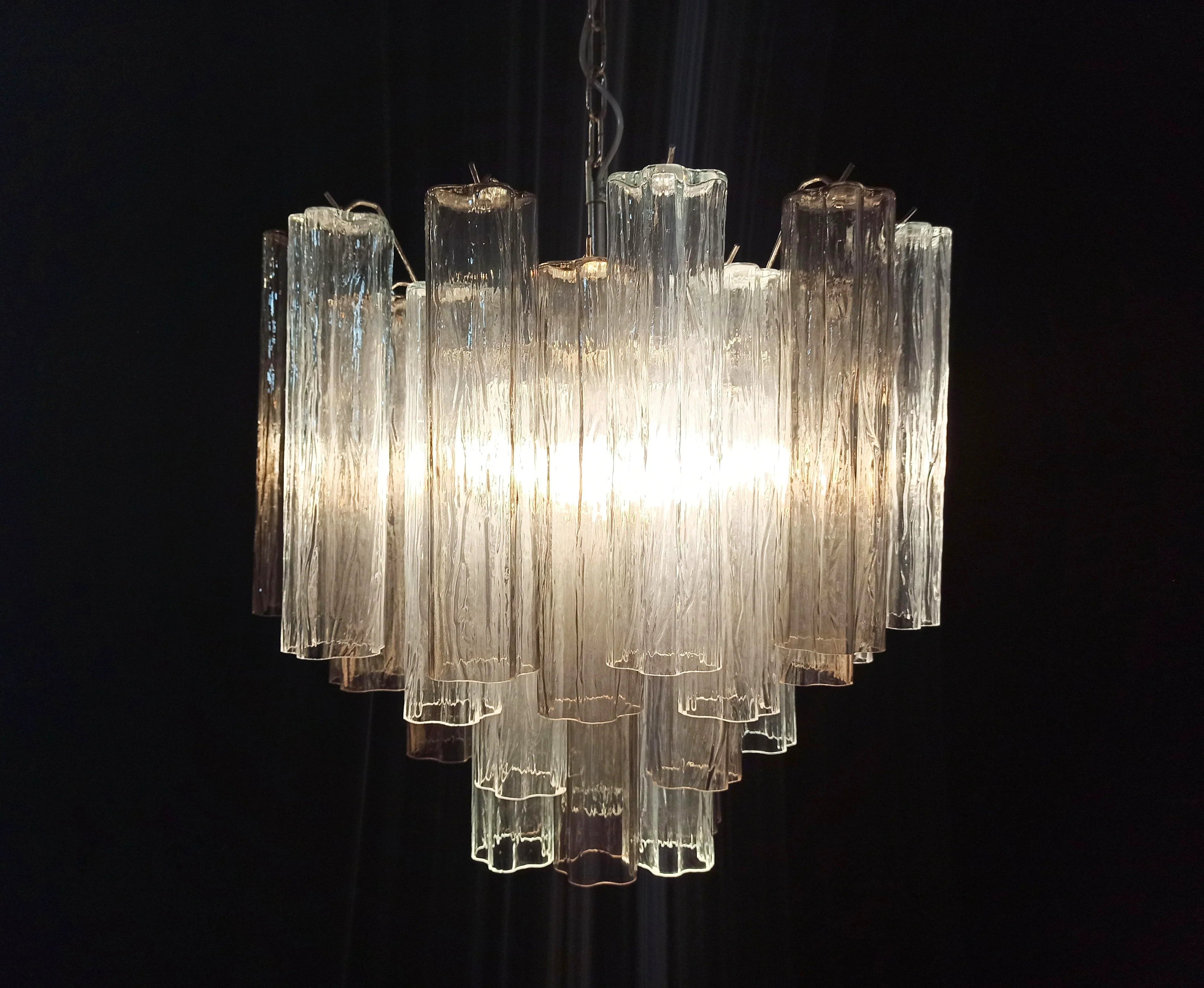 Fantastic Murano Smoked Glass Tube Chandelier product image