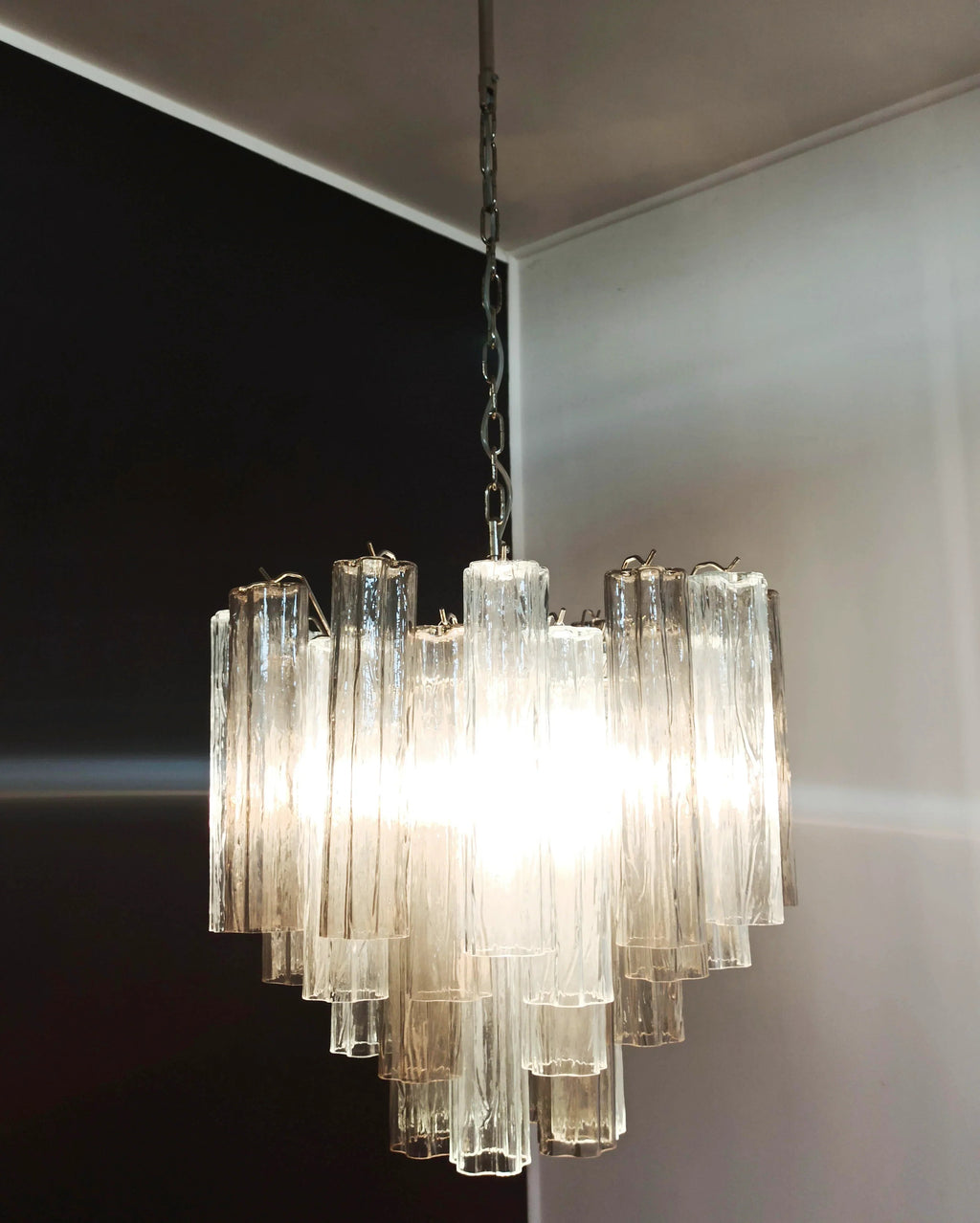 Fantastic Murano Smoked Glass Tube Chandelier product image