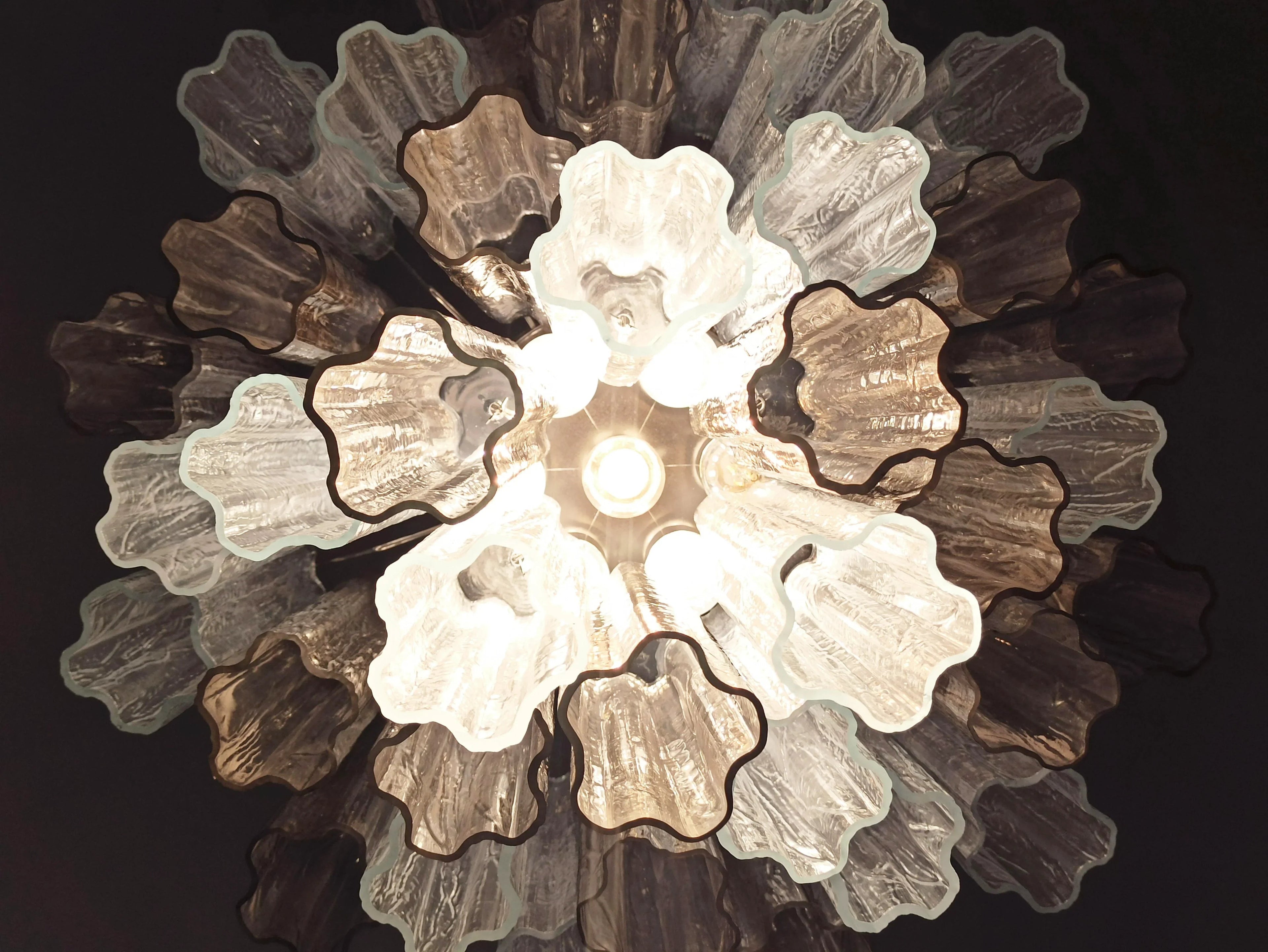 Fantastic Murano Smoked Glass Tube Chandelier product image