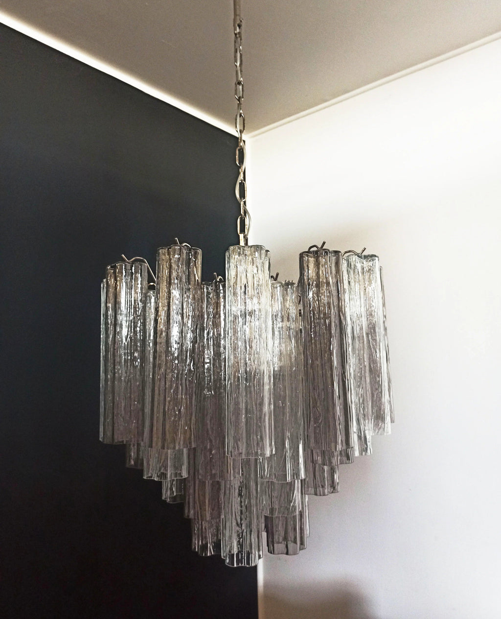 Fantastic Murano Smoked Glass Tube Chandelier product image