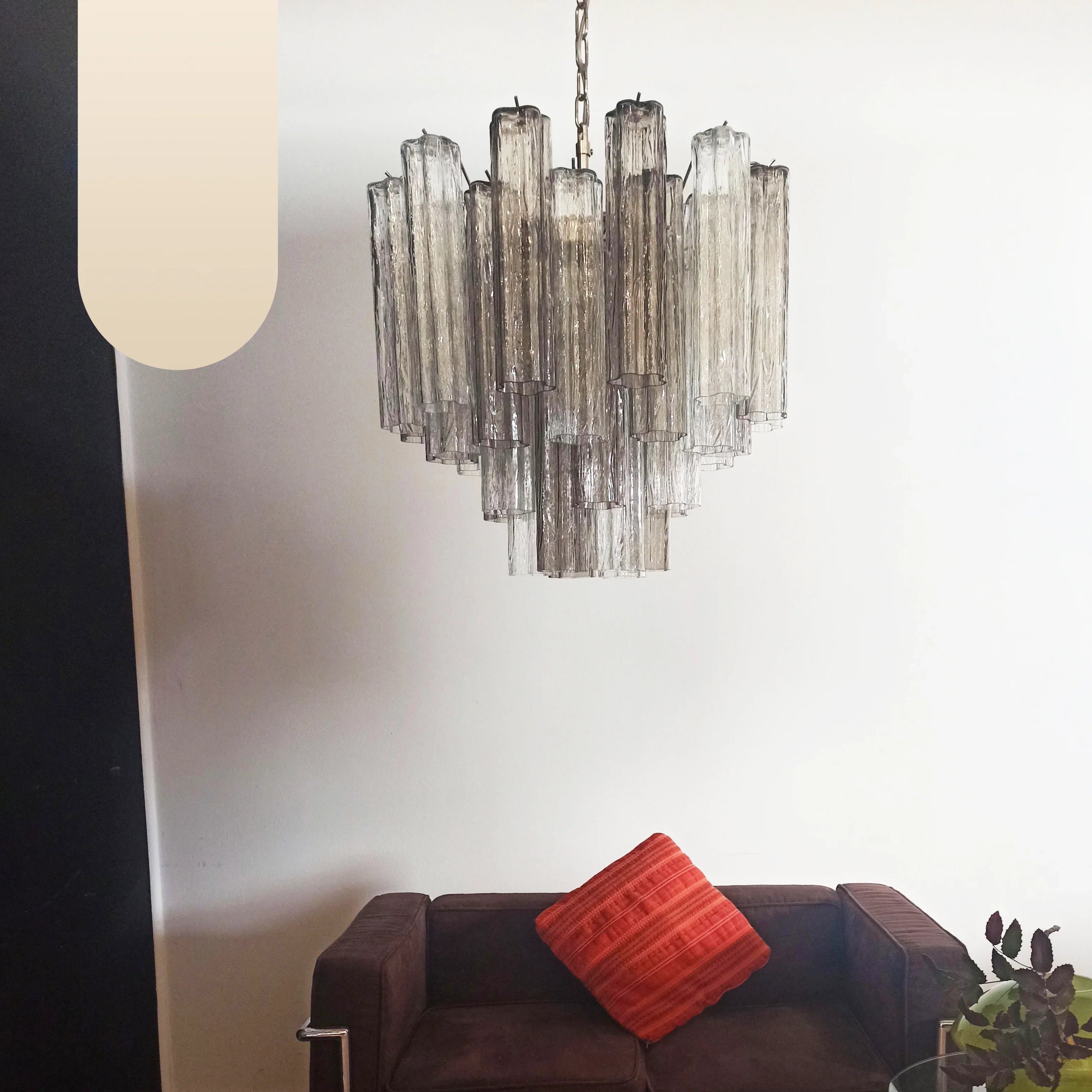 Fantastic Murano Smoked Glass Tube Chandelier product image